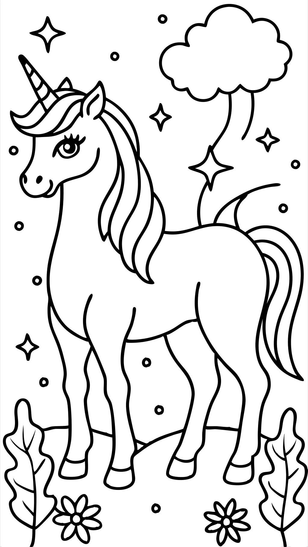 Pages de livres à colorier licorne